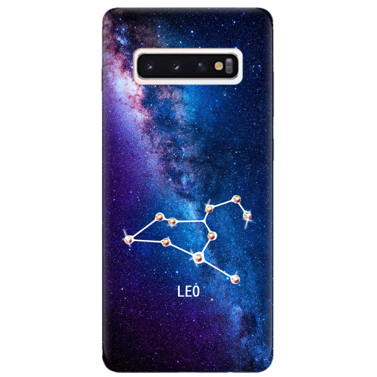 Чохол для Samsung Galaxy S10 Leo (Лев) зі стразами - фото 1