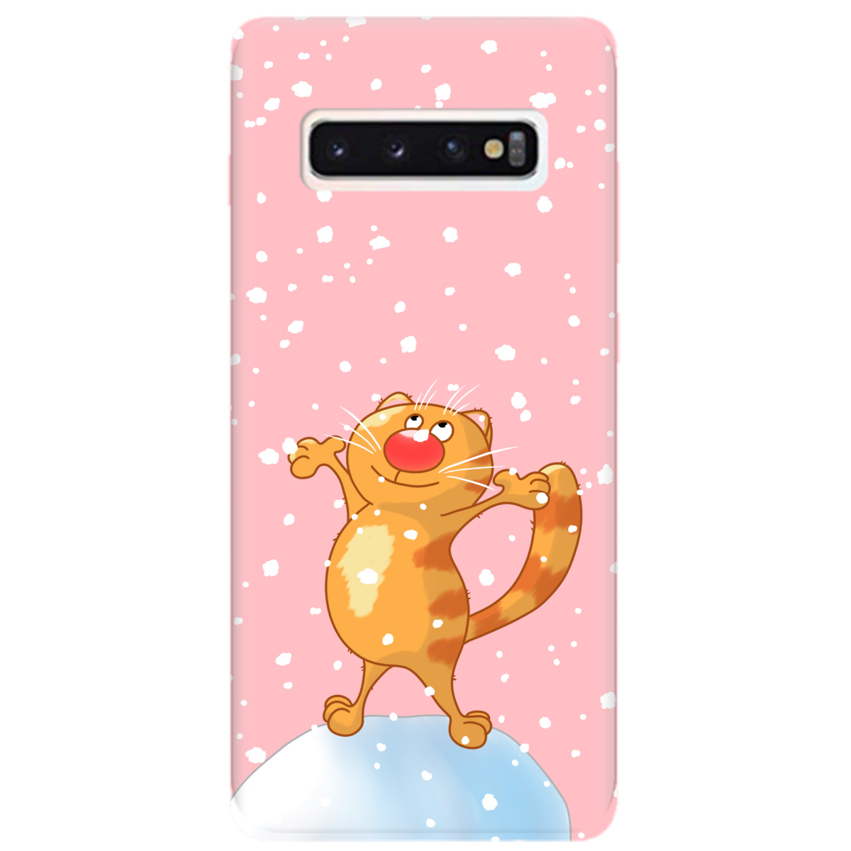 Чехол для Samsung Galaxy S10 нежно-розовый матовый soft touch By Happy - фото 1