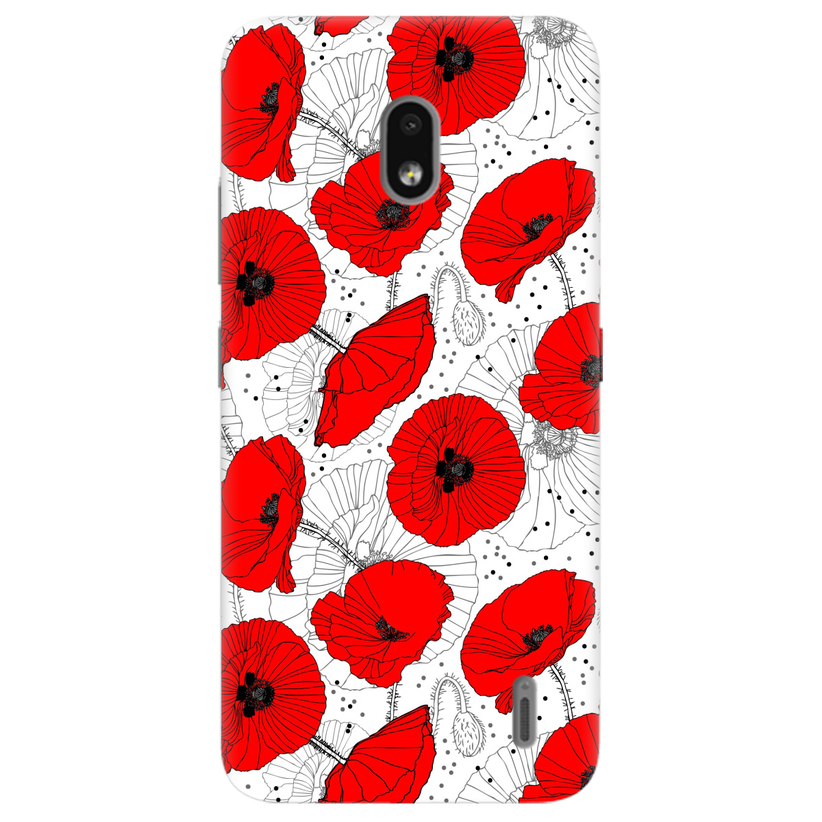 Чехол для Nokia 2.2 Red flower - фото 1