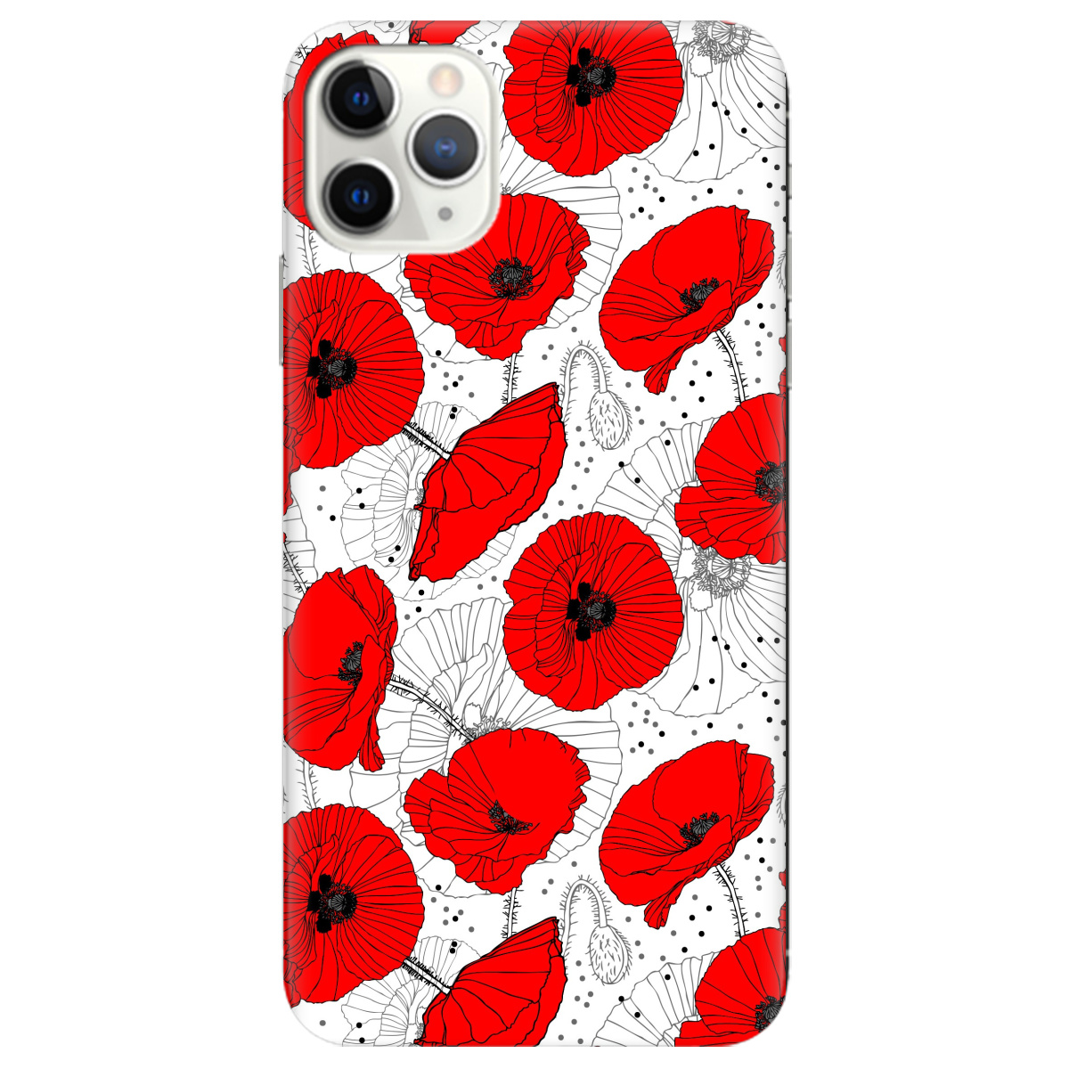Чехол для Apple iPhone 11 Pro Red flower - фото 1