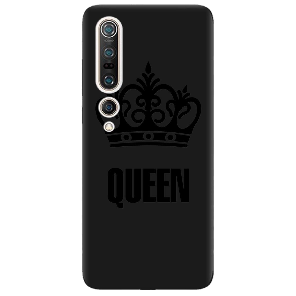 Чохол для Xiaomi Mi 10 чорний матовий soft touch Queen - фото 1