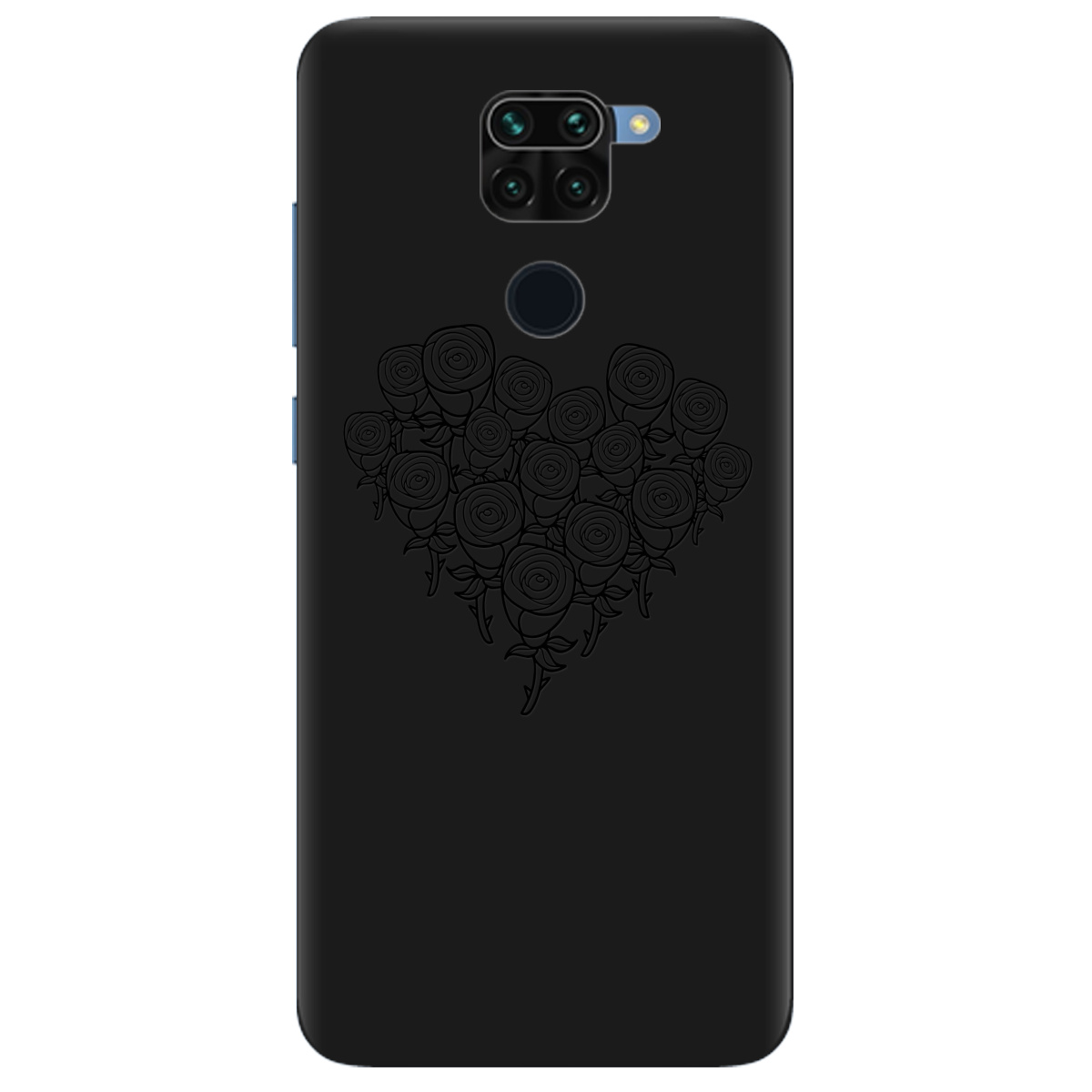 Чохол для Xiaomi Redmi 10x чорний матовий soft touch Love - фото 1