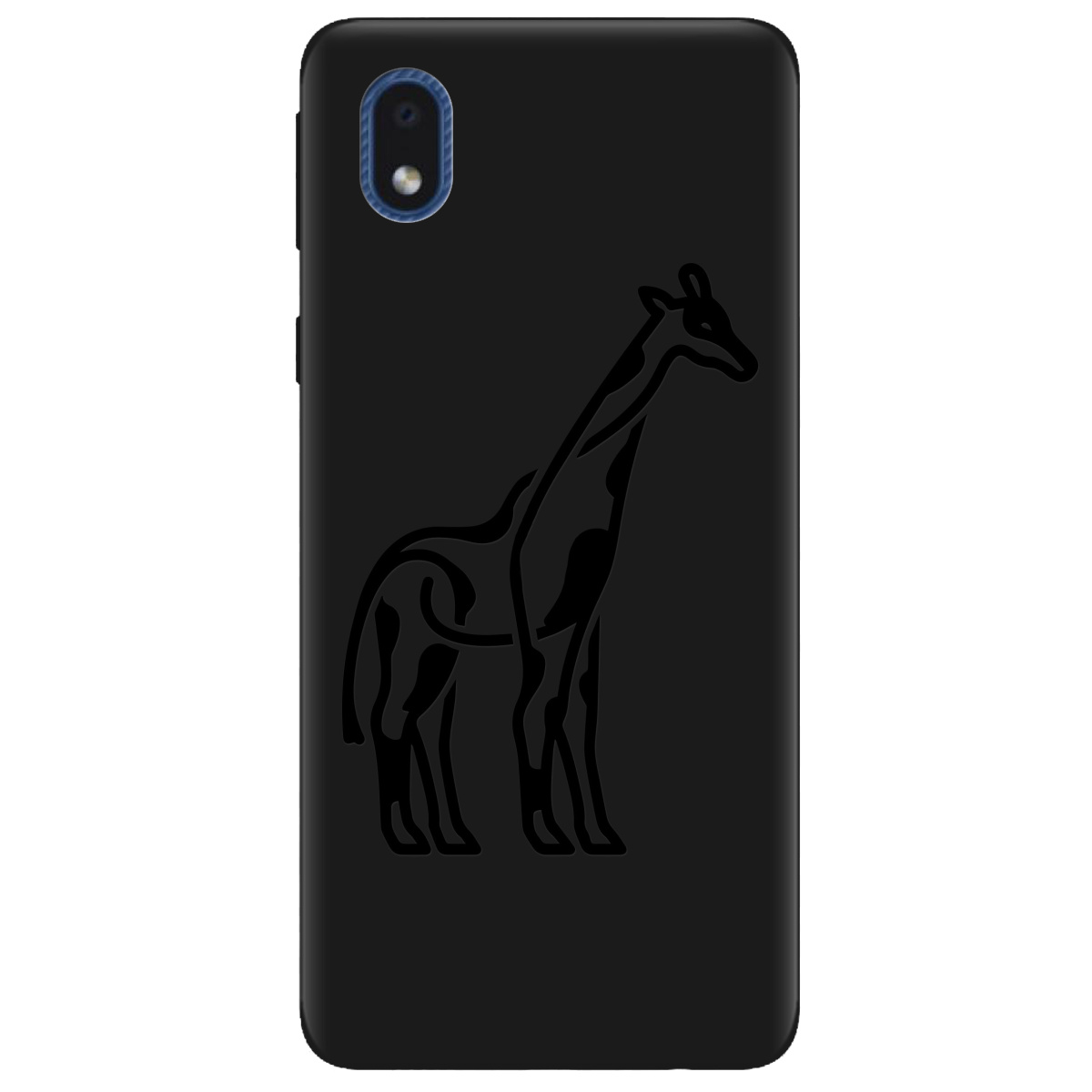 Чохол для Samsung Galaxy А01 Core чорний матовий soft touch Giraffe - фото 1