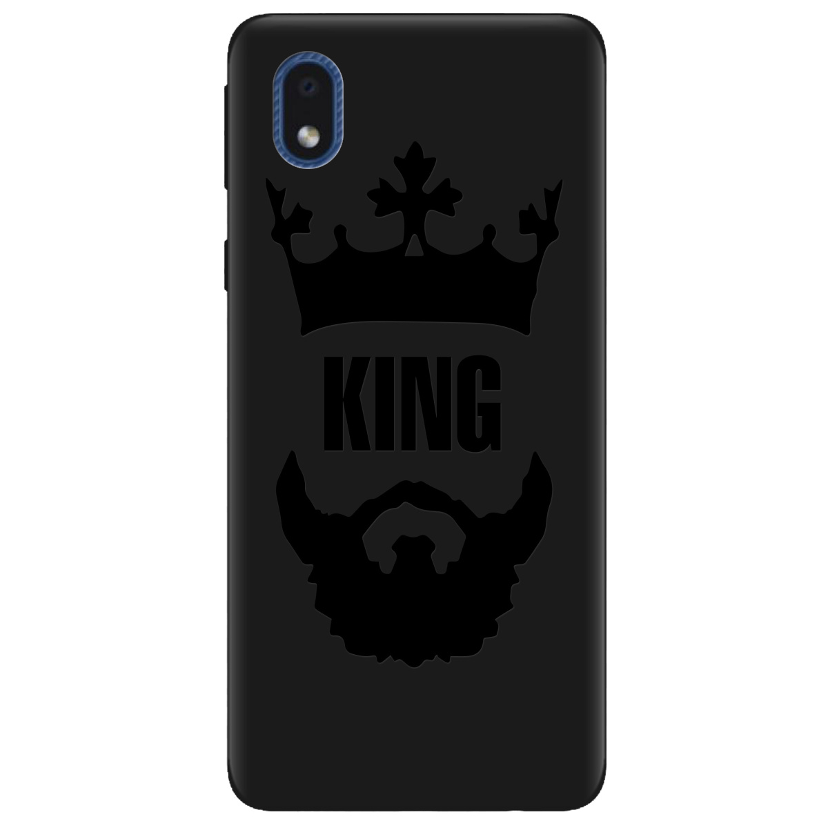 Чехол для Samsung Galaxy А01 Core черный матовый soft touch King - фото 1