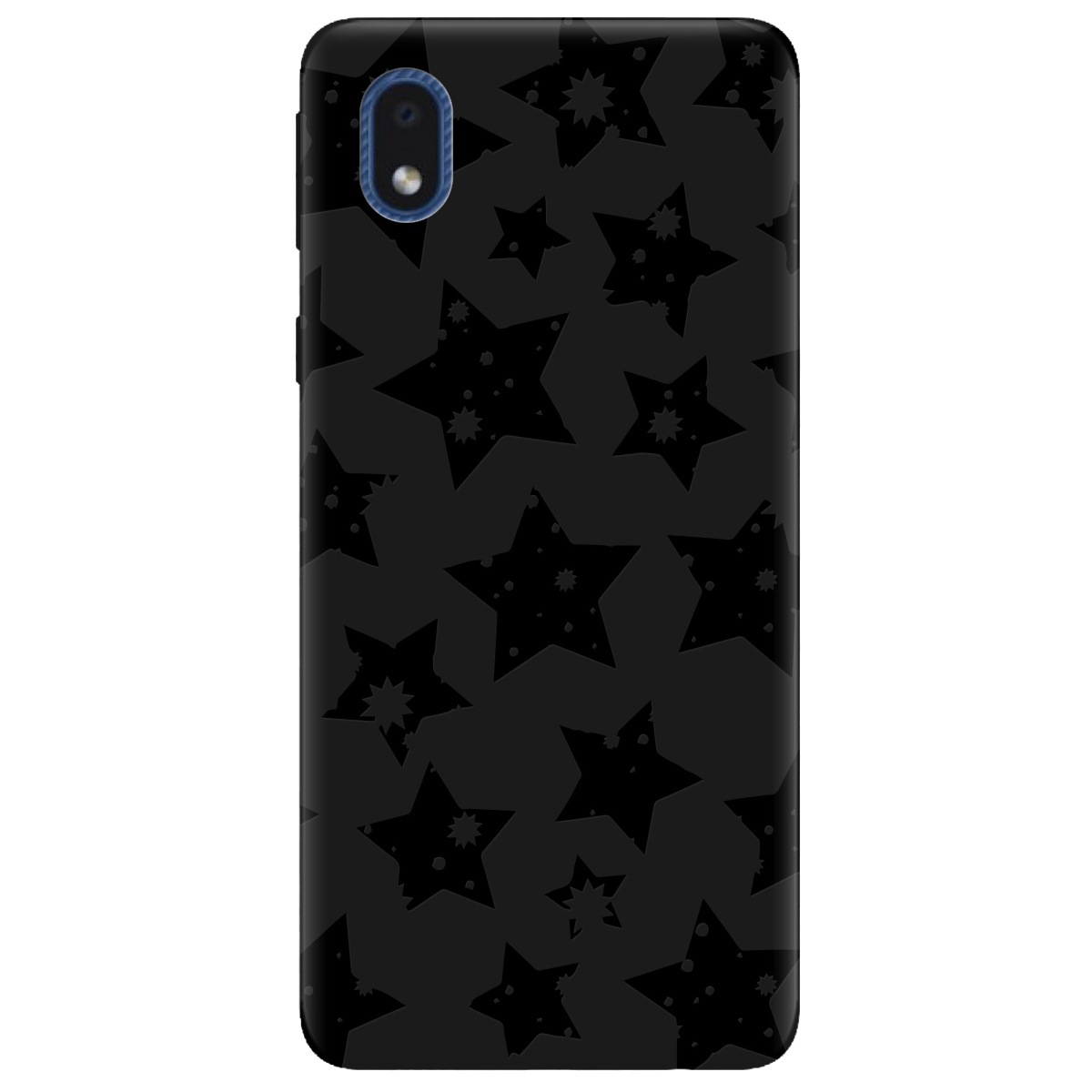 Чехол для Samsung Galaxy А01 Core черный матовый soft touch Black Star - фото 1