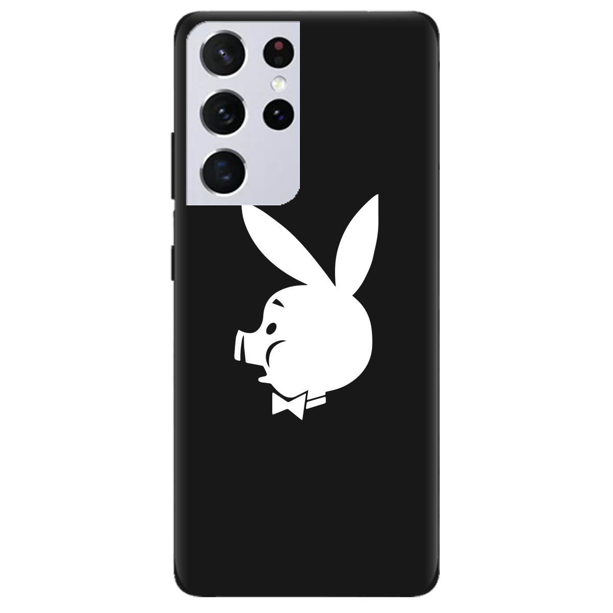 Чехол для Samsung Galaxy S21 Ultra черный матовый soft touch Piggy - фото 1