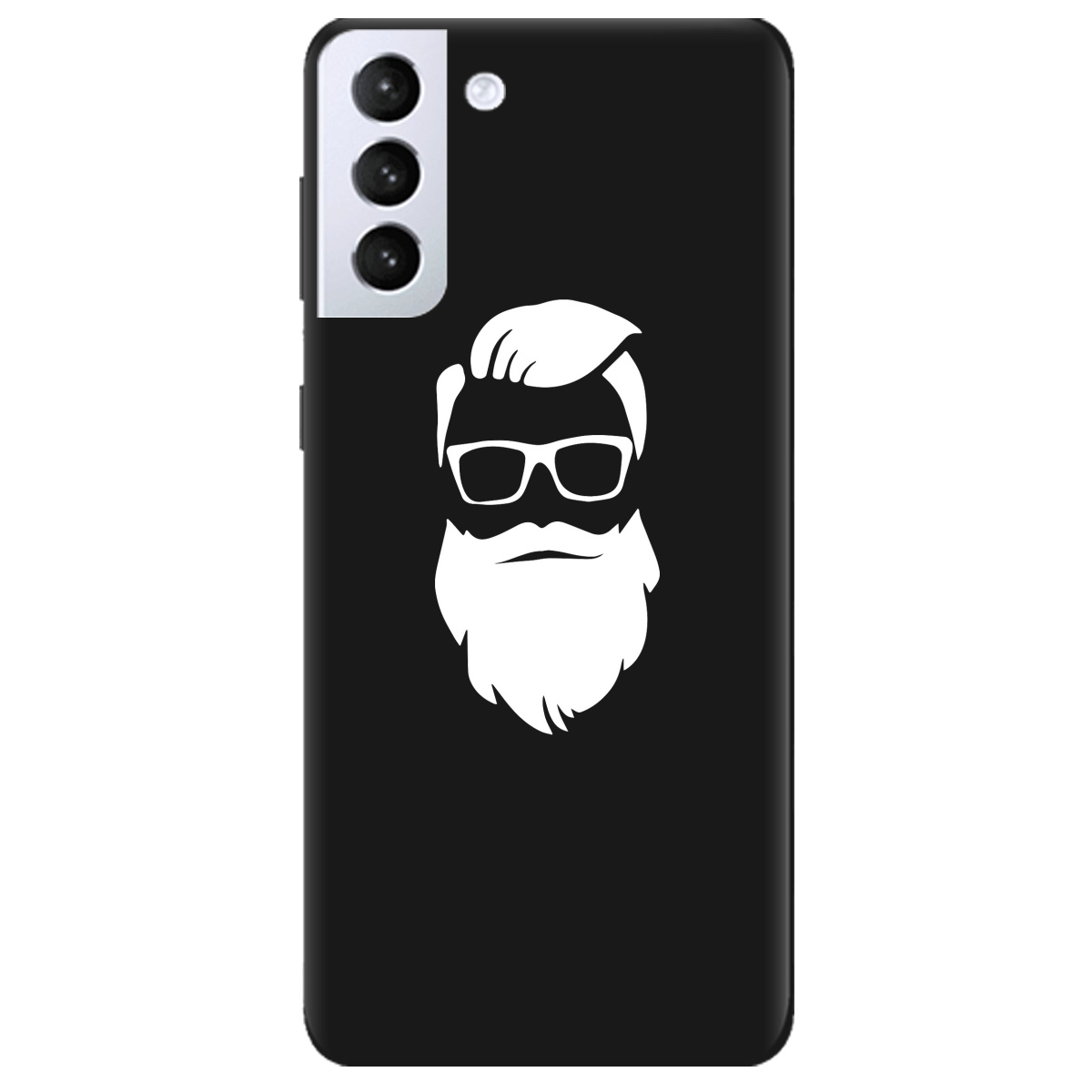 Чехол для Samsung Galaxy S21 Plus черный матовый soft touch Beard - фото 1