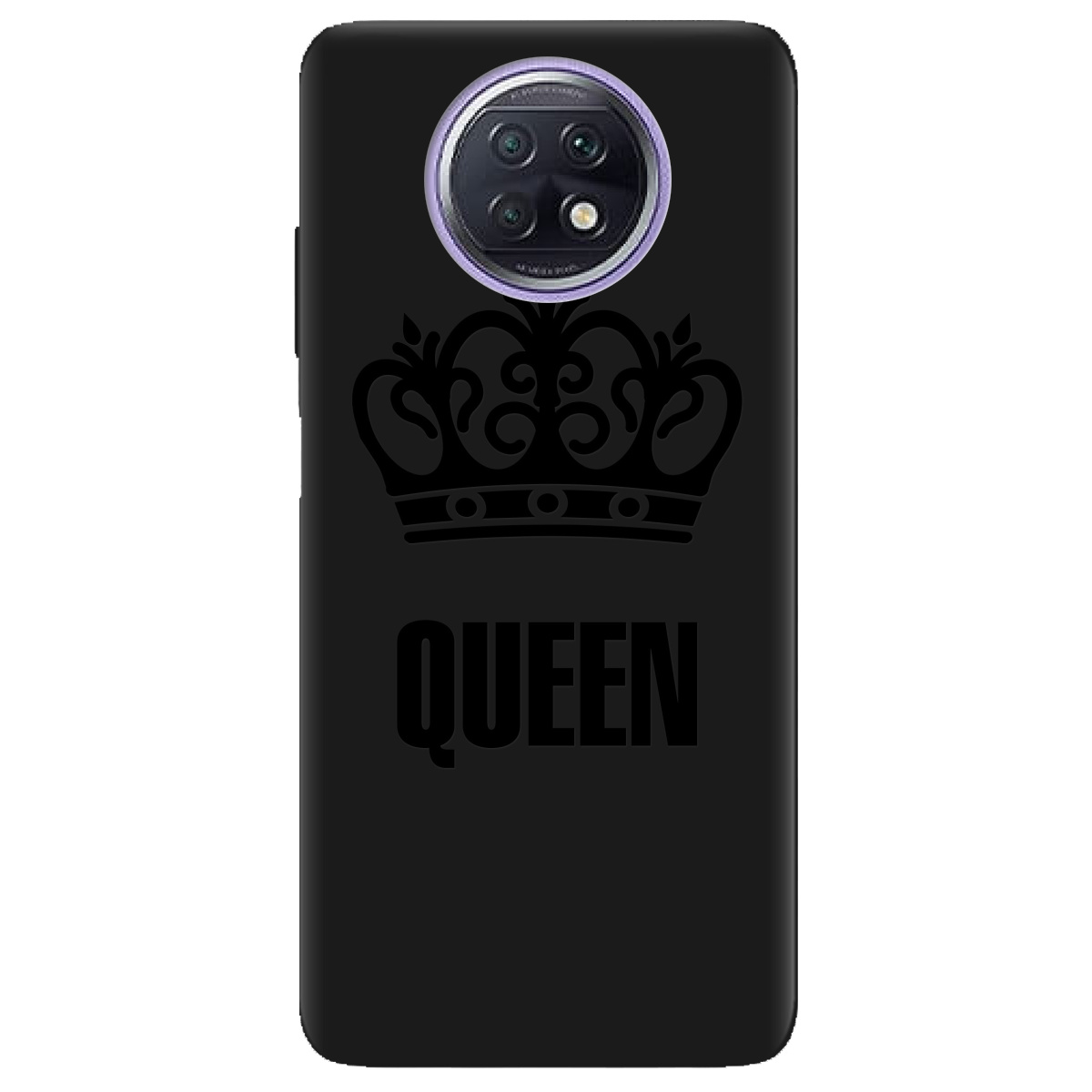 Чехол для Xiaomi Redmi Note 9T черный матовый soft touch Queen - фото 1