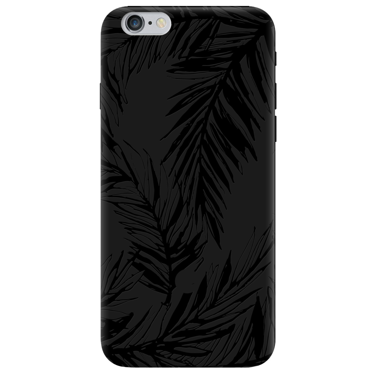 Чехол для Apple iPhone 6 / 6S черный матовый soft touch Tropics - фото 1