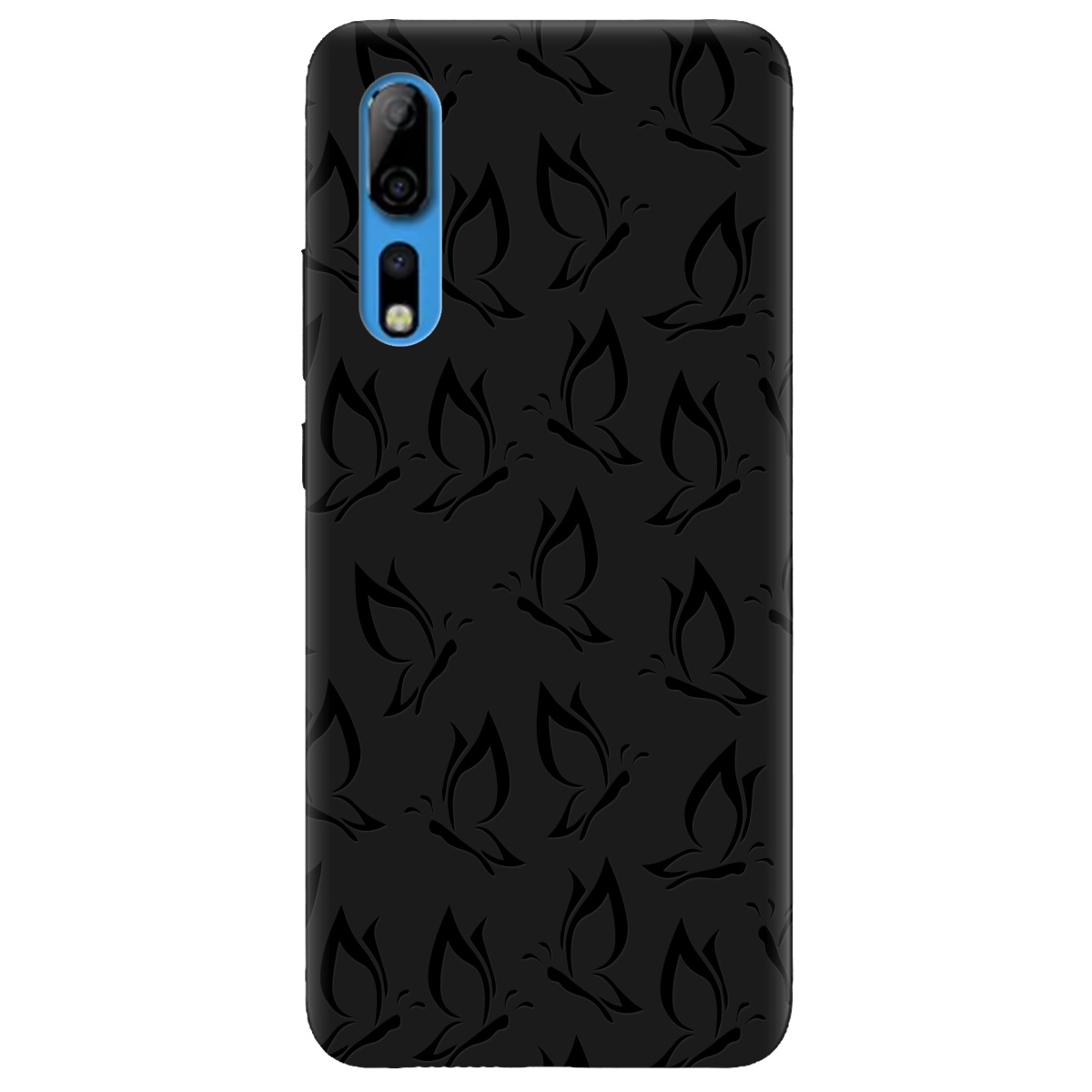 Чехол для ZTE Axon 10 Pro черный матовый soft touch Butterfly - фото 1
