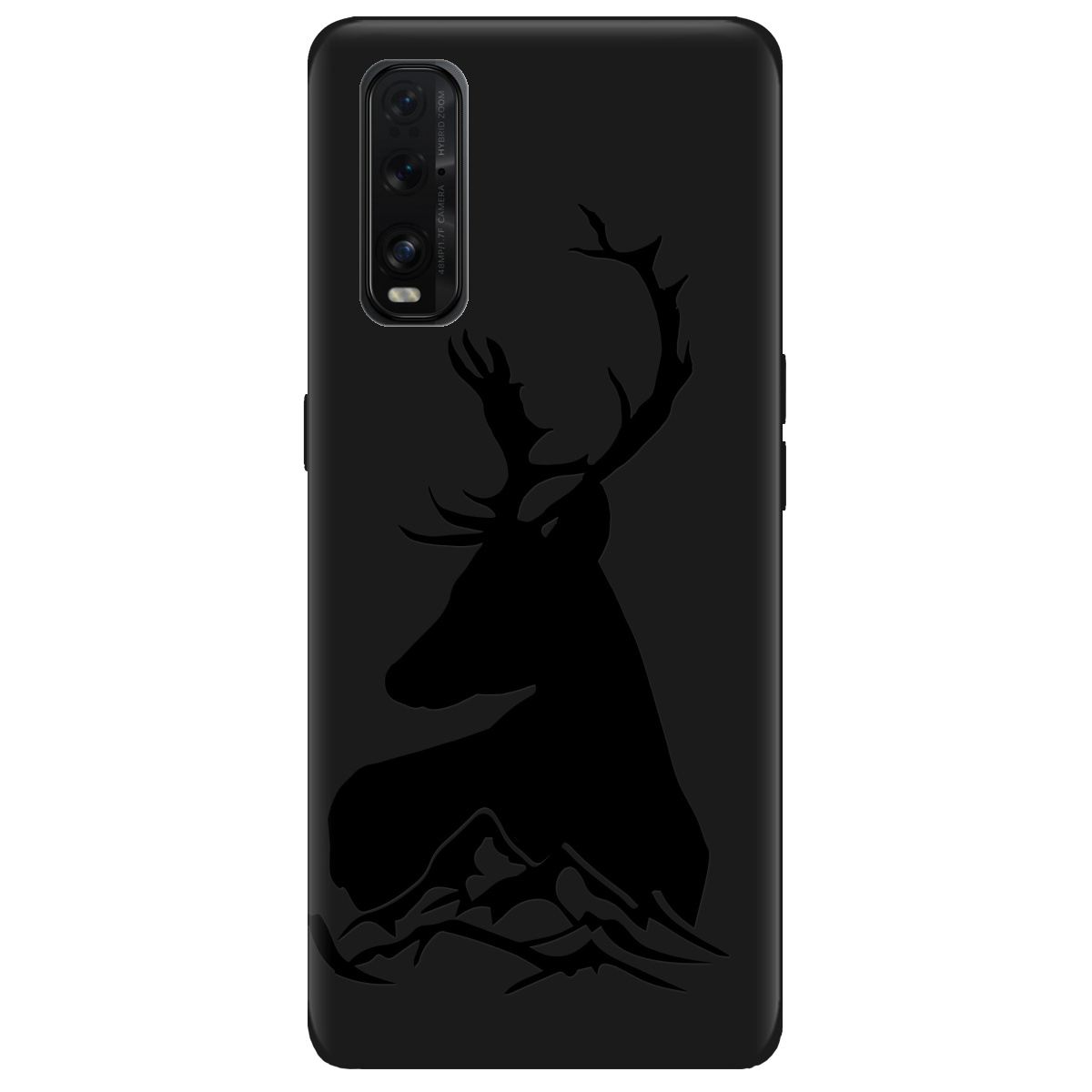 Чехол для Oppo Find X2 черный матовый soft touch Moral - фото 1