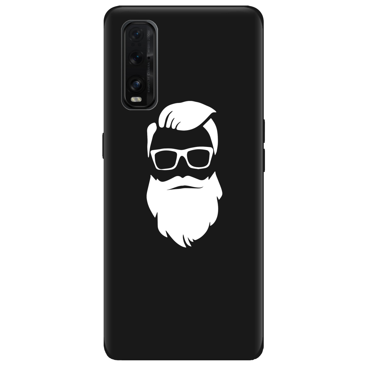 Чохол для Oppo Find X2 чорний матовий soft touch Beard - фото 1