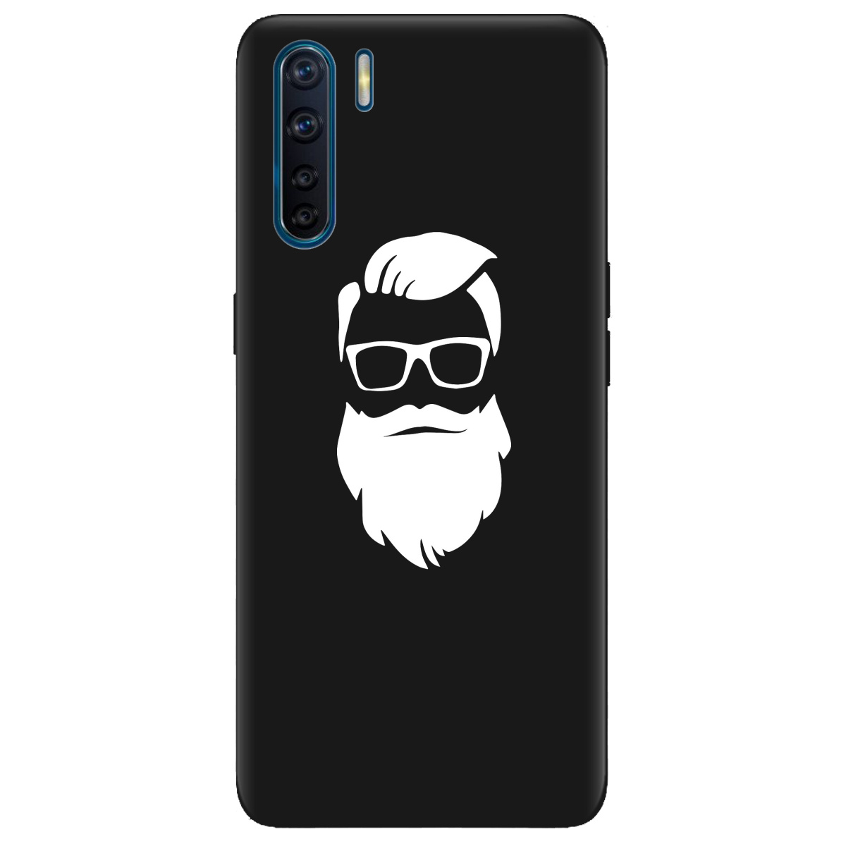 Чохол для Oppo Reno 3 чорний матовий soft touch Beard - фото 1