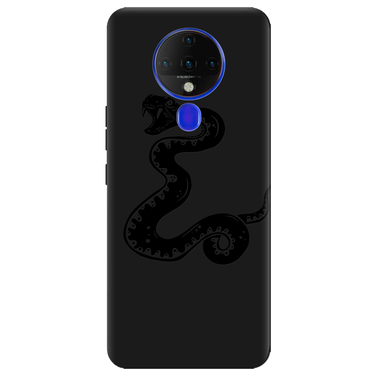 Чехол для Tecno Spark 6 черный матовый soft touch Сobra - фото 1