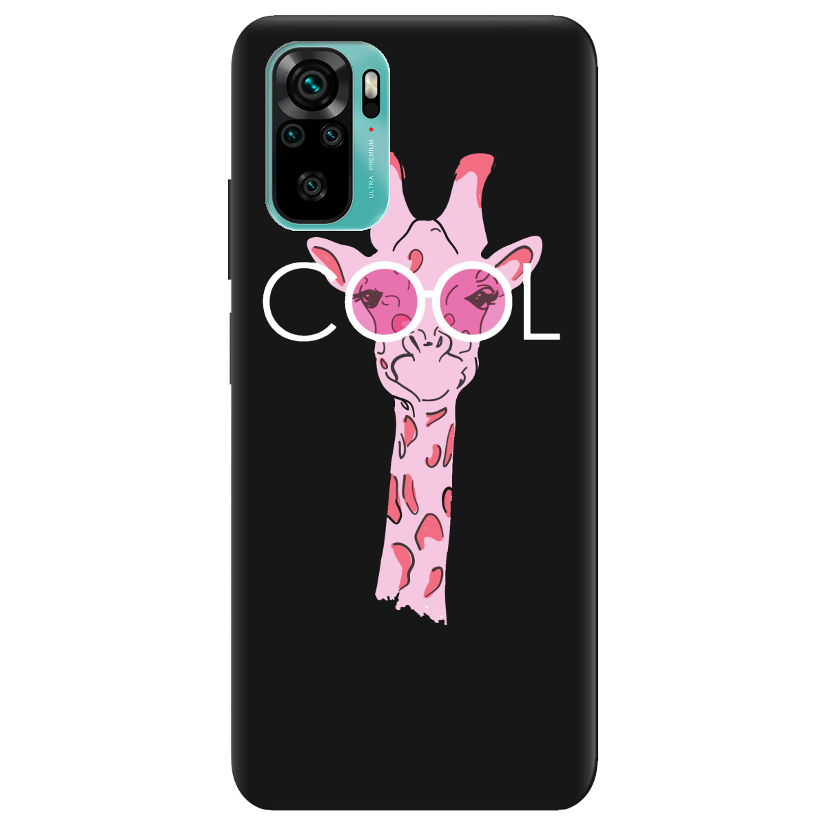 Чохол для Xiaomi Redmi Note 10s чорний матовий soft touch Cool giraffe - фото 1