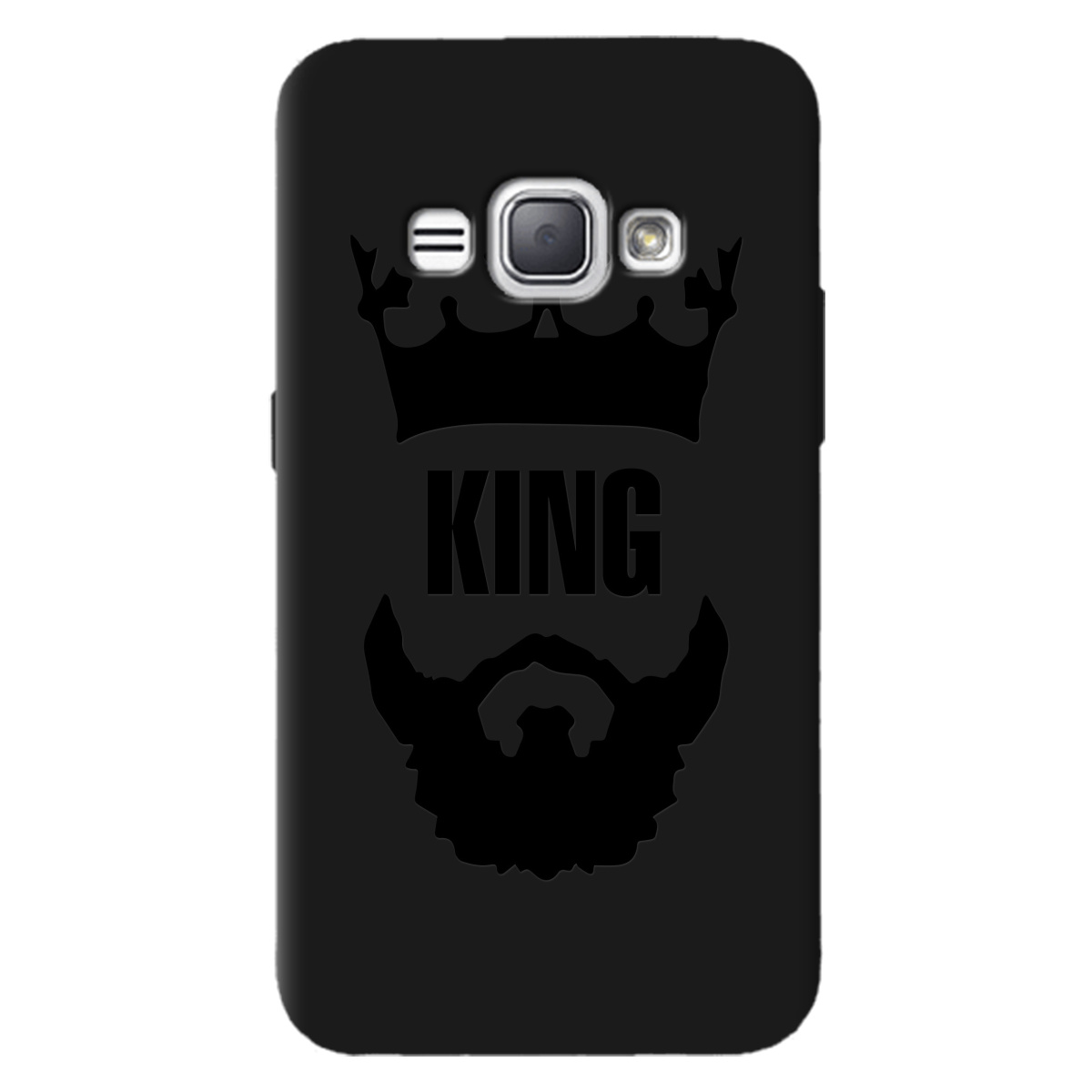 Чохол для Samsung Galaxy J1 2016 чорний матовий soft touch King - фото 1