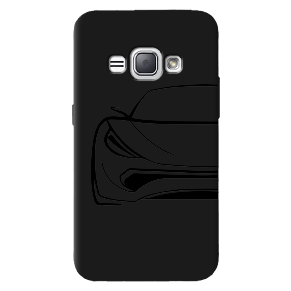 Чохол для Samsung Galaxy J1 2016 чорний матовий soft touch Sport Car - фото 1