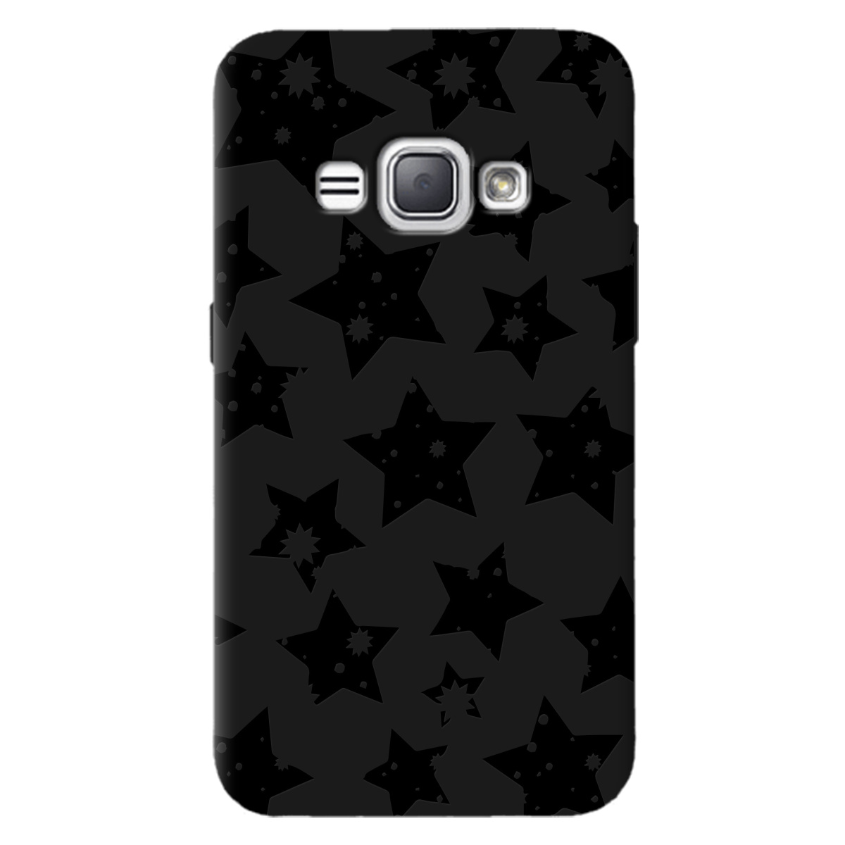 Чохол для Samsung Galaxy J1 2016 чорний матовий soft touch Black Star - фото 1