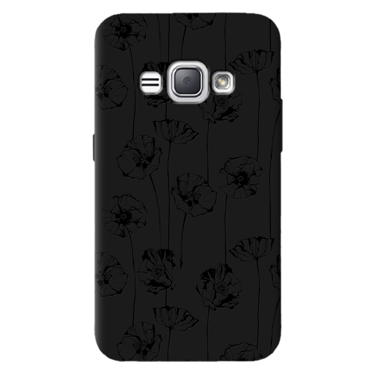 Чохол для Samsung Galaxy J1 2016 чорний матовий soft touch Mallow - фото 1