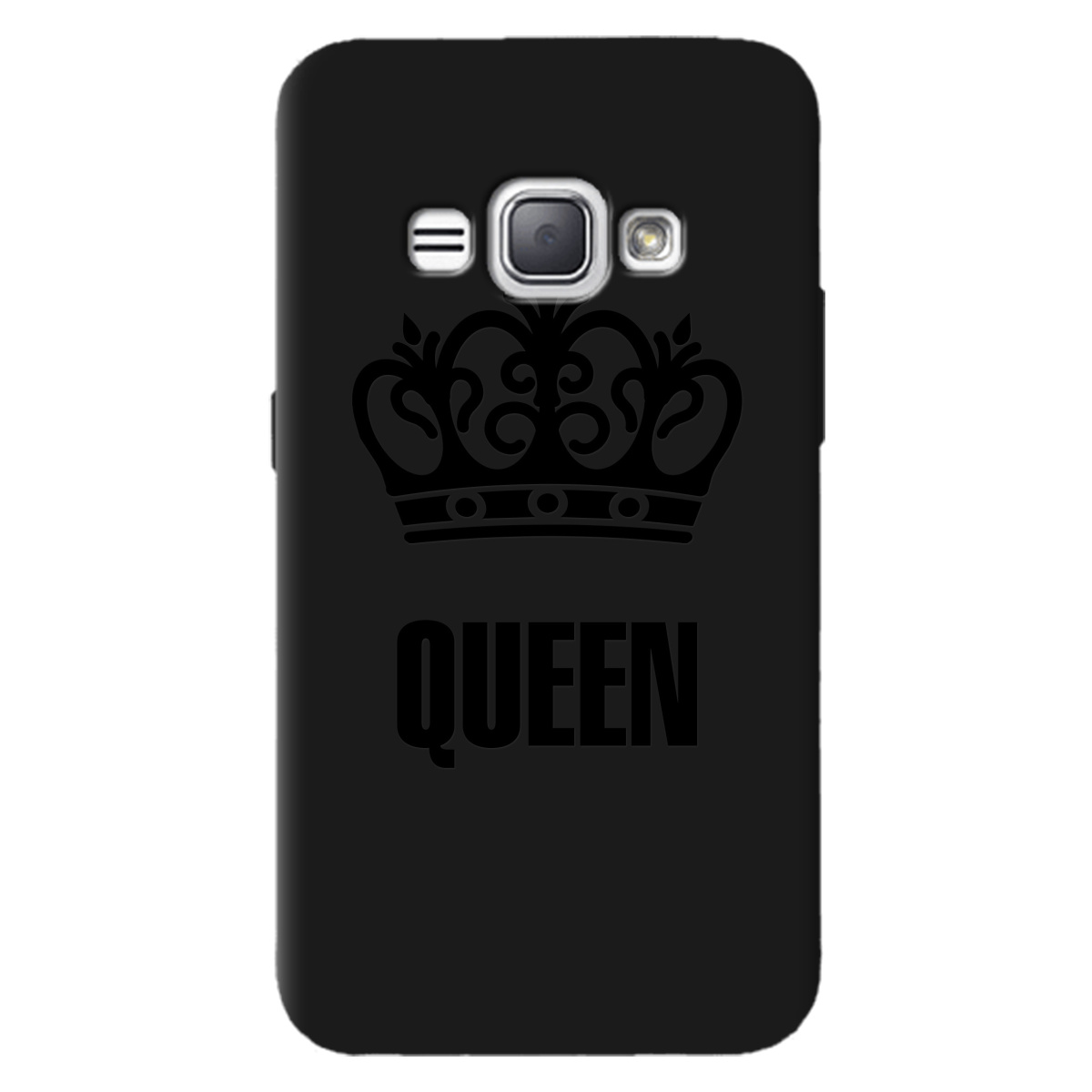 Чохол для Samsung Galaxy J1 2016 чорний матовий soft touch Queen - фото 1