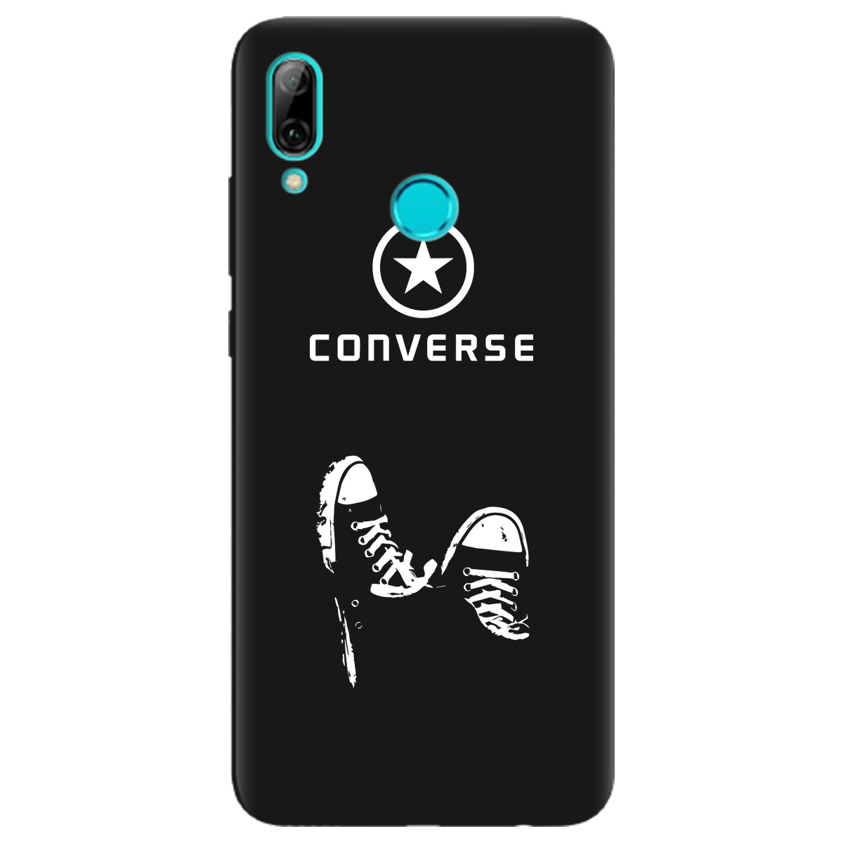Чехол для Huawei P Smart 2019 черный матовый soft touch Converse - фото 1