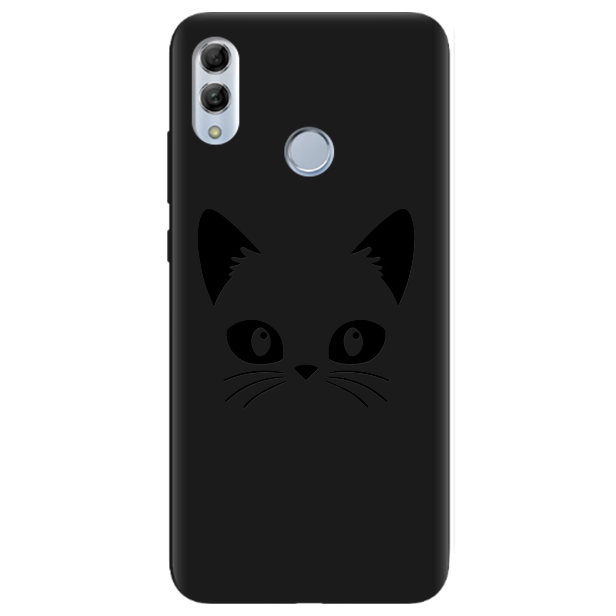 Чехол для Huawei Honor 10 Lite черный матовый soft touch Cat Black - фото 1