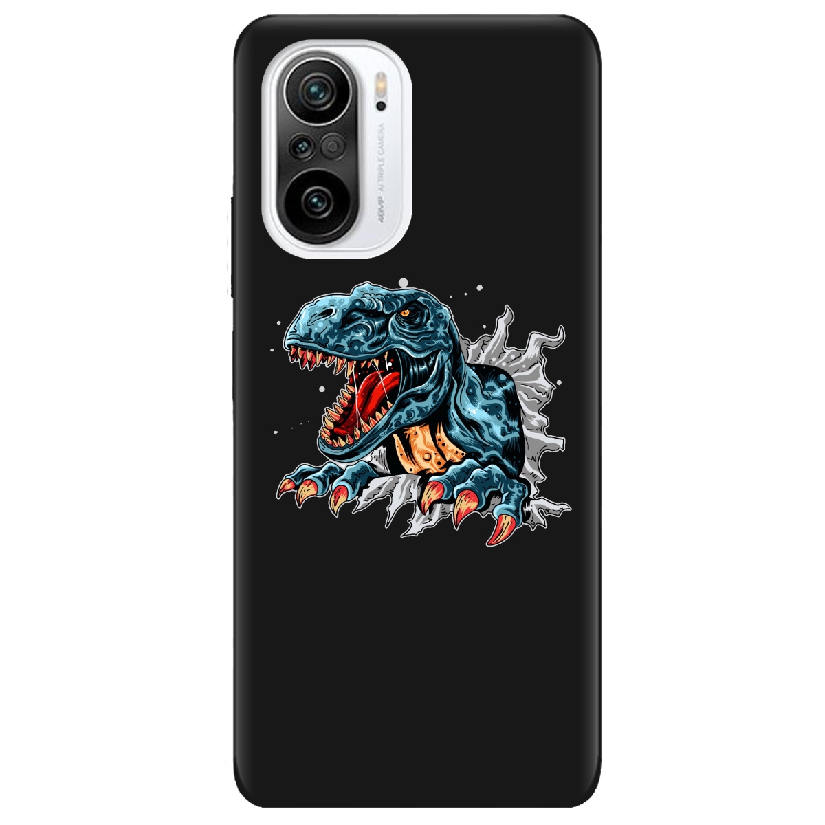 Чехол для Xiaomi Redmi K40 черный матовый soft touch Rex - фото 1