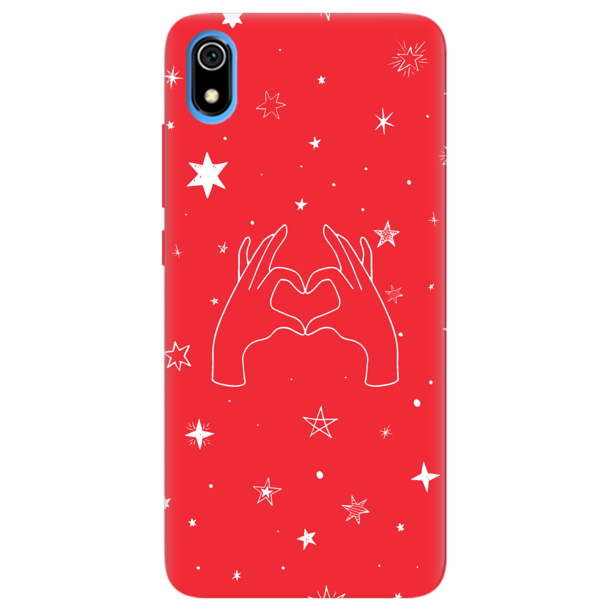 Чехол для Xiaomi Redmi 7A ярко-красный матовый soft touch Create - фото 1