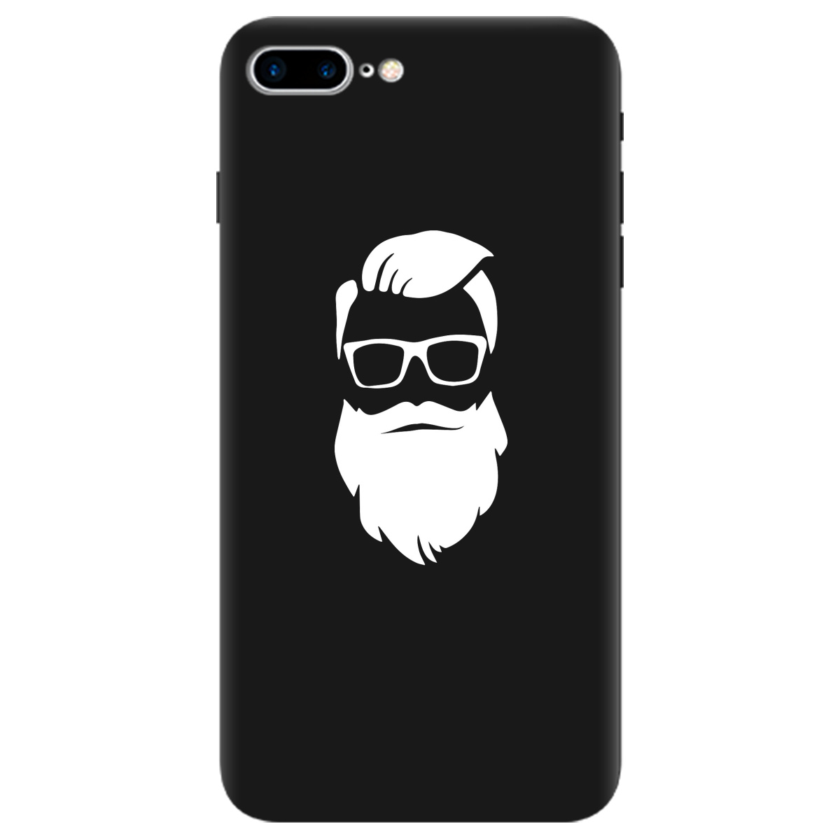 Чехол для Apple iPhone 7 Plus черный матовый soft touch Beard - фото 1