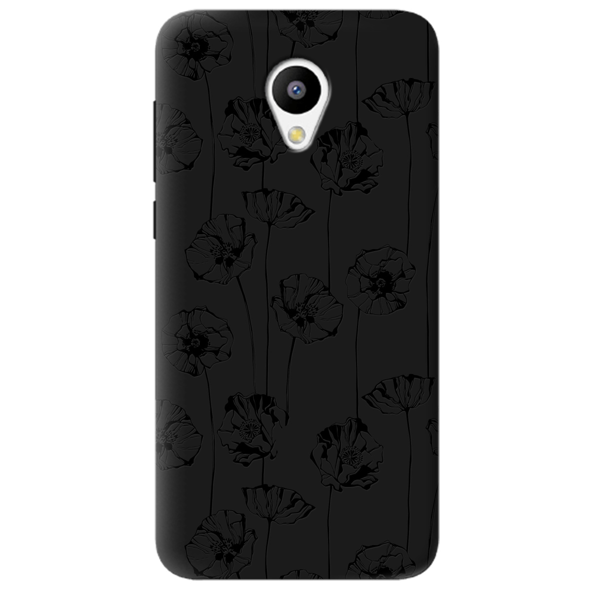 Чохол для Meizu M3/M3s чорний матовий soft touch Mallow - фото 1