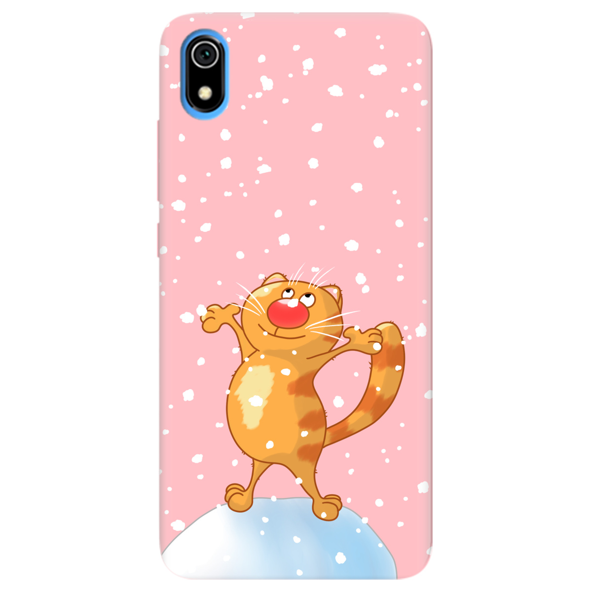 Чехол для Xiaomi Redmi 7A нежно-розовый матовый soft touch By Happy - фото 1