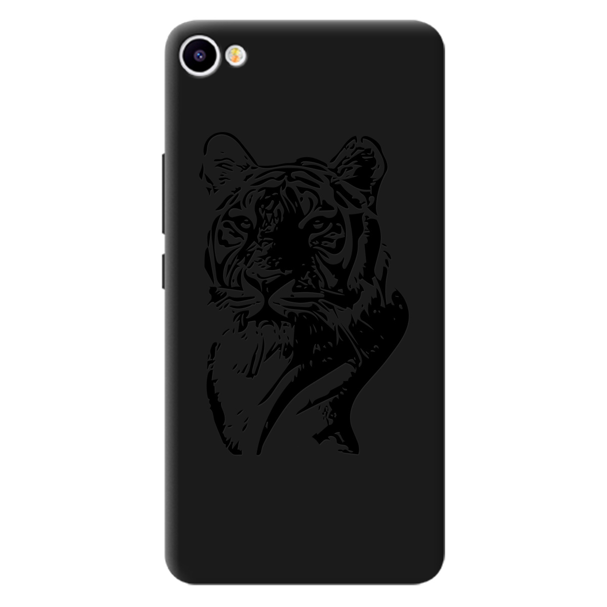 Чохол для Meizu U10 чорний матовий soft touch Tiger - фото 1