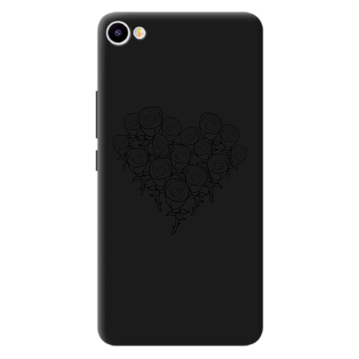 Чохол для Meizu U10 чорний матовий soft touch Love - фото 1