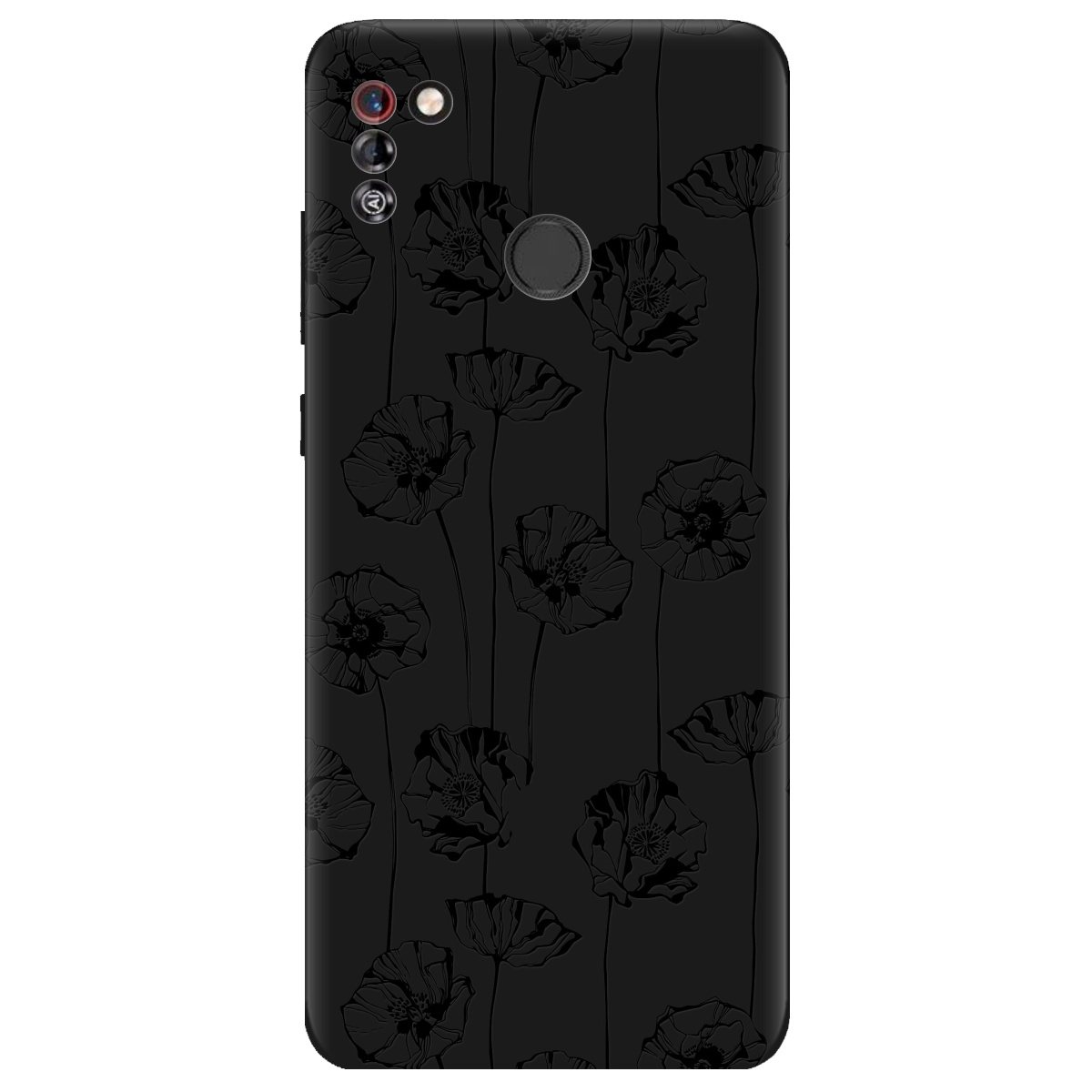 Чехол для Tecno Pop 4 Pro черный матовый soft touch Mallow - фото 1