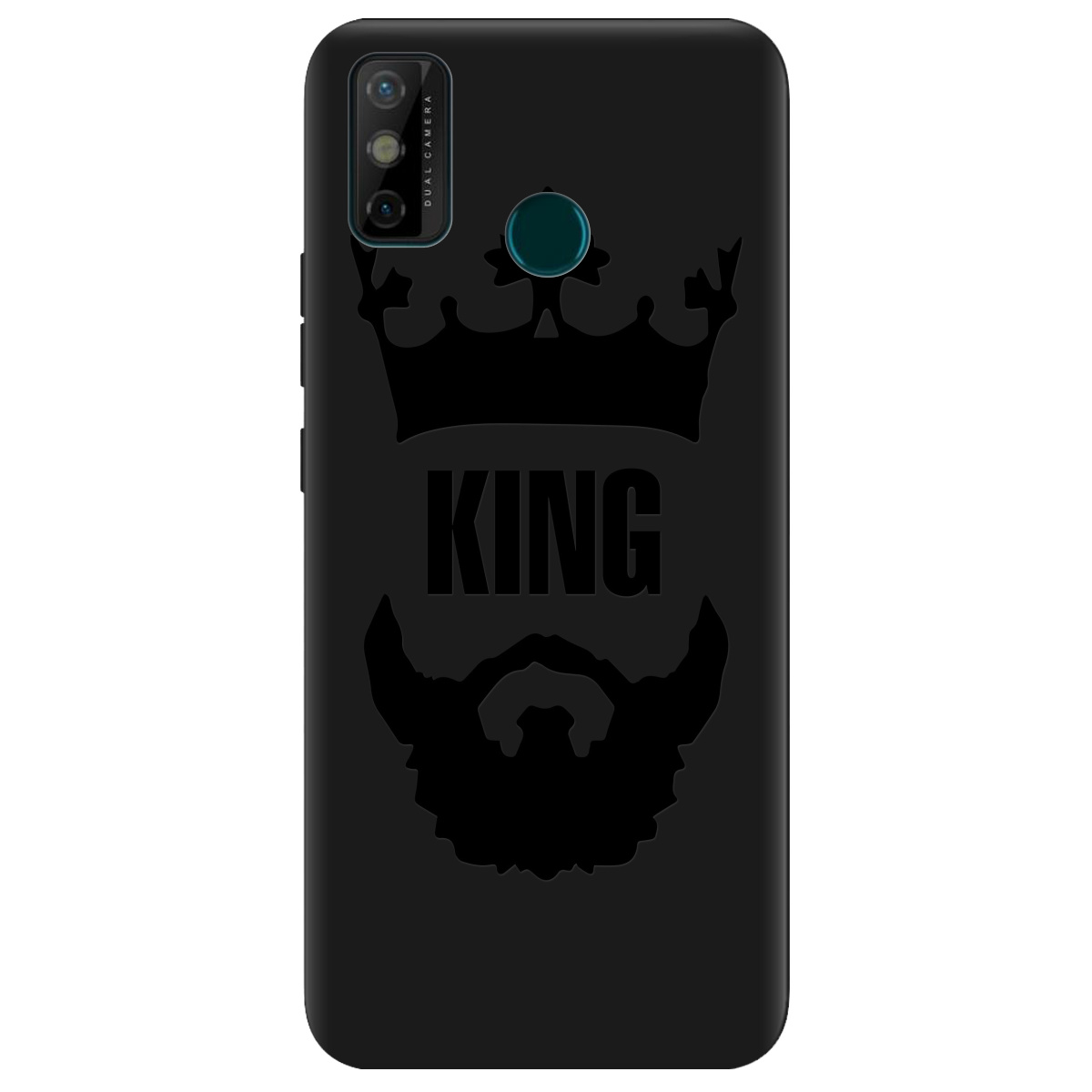 Чохол для Tecno Spark 6 Go чорний матовий soft touch King - фото 1