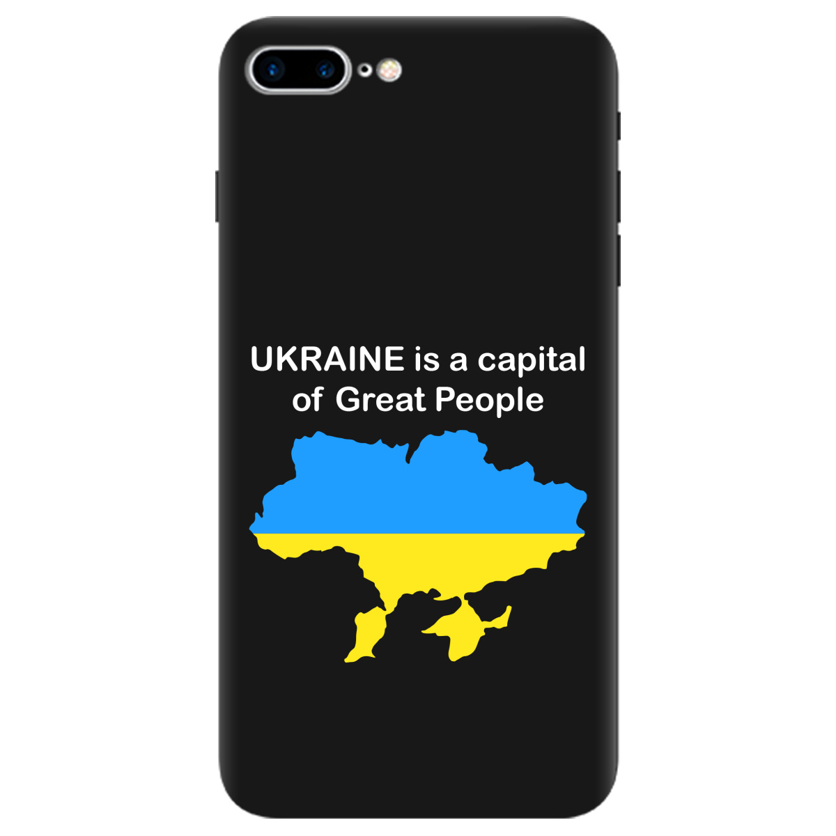 Чехол для Apple iPhone 7 Plus черный матовый soft touch Great people - фото 1