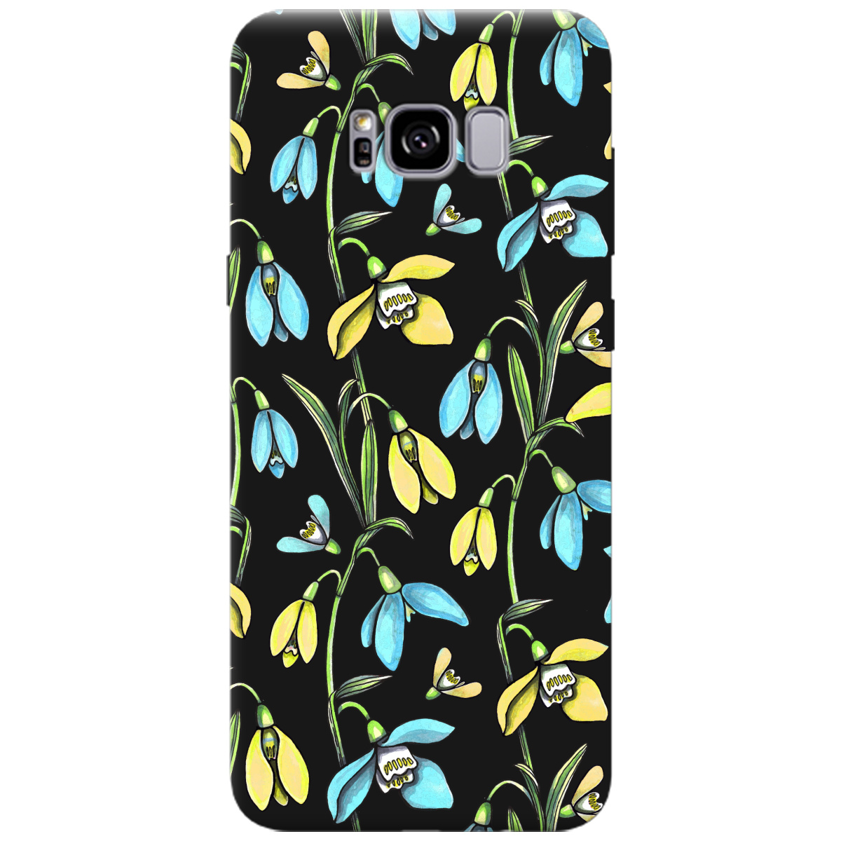 Чехол для Samsung Galaxy S8 Plus черный матовый soft touch Проліски - фото 1