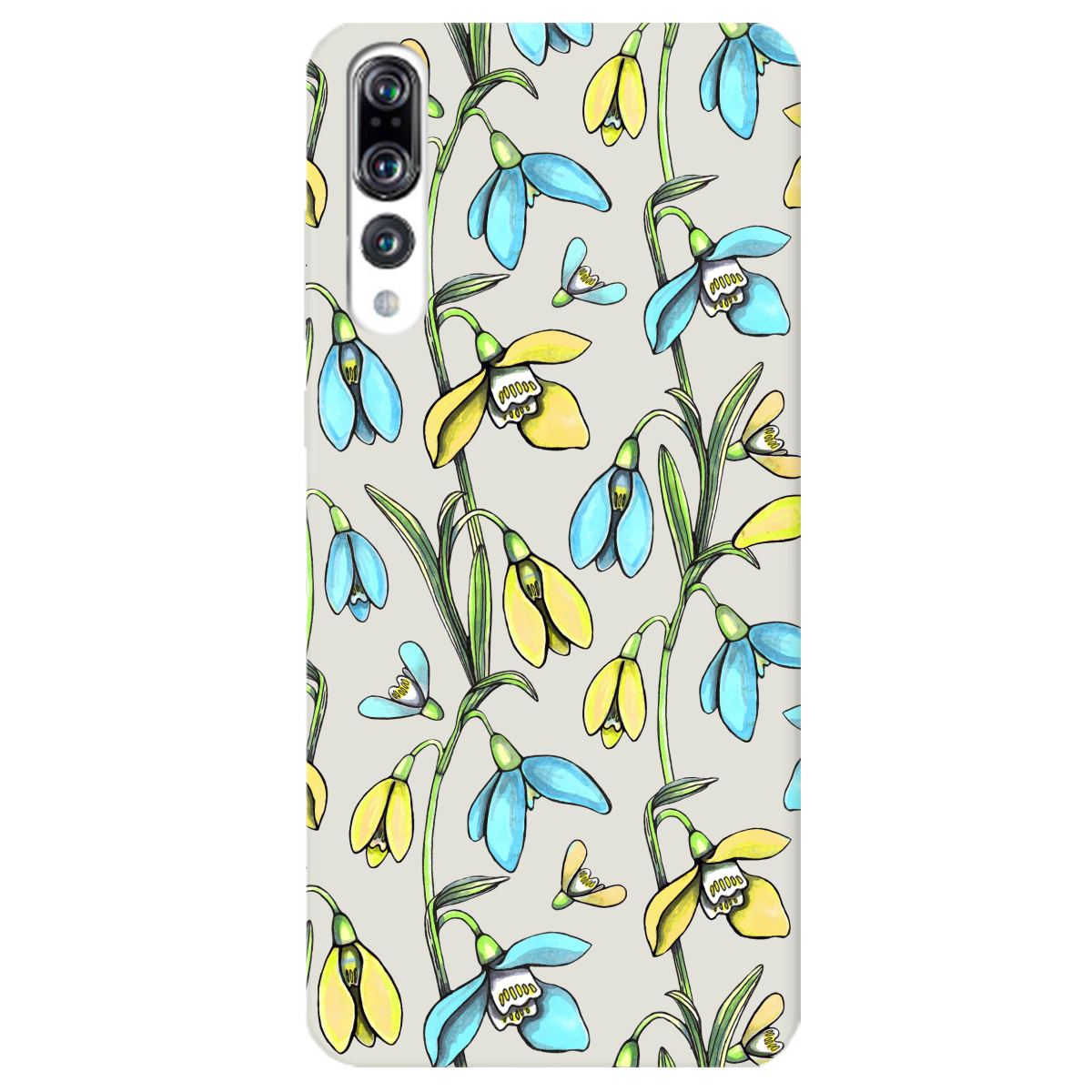 Чохол для Huawei P20 Pro напівпрозорий матовий soft touch Проліски - фото 1