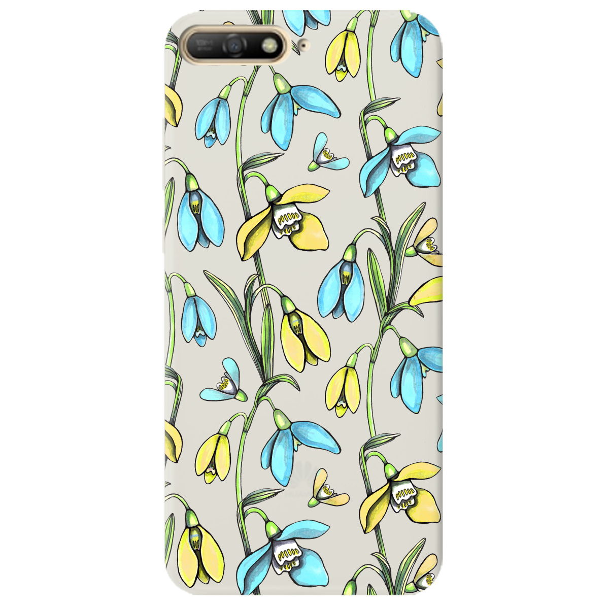 Чехол для Huawei Y6 2018 полупрозрачный матовый soft touch Проліски - фото 1