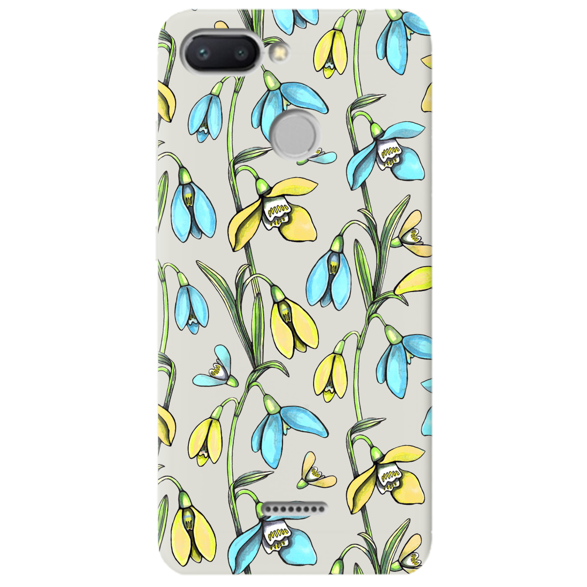 Чохол для Xiaomi Redmi 6 напівпрозорий матовий soft touch Проліски - фото 1