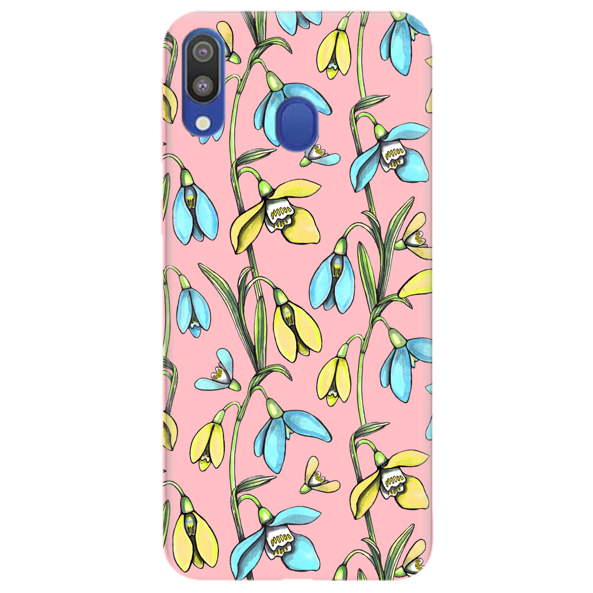 Чехол для Samsung Galaxy A40 нежно-розовый матовый soft touch Проліски - фото 1