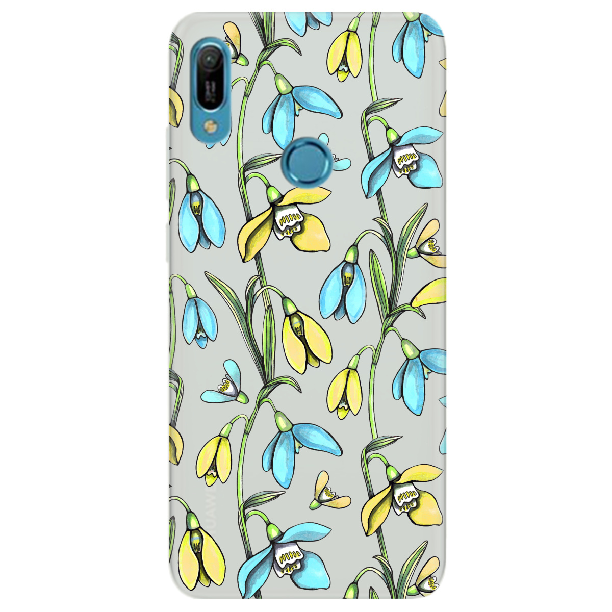Чехол для Huawei Y6 Pro 2019 полупрозрачный матовый soft touch Проліски - фото 1