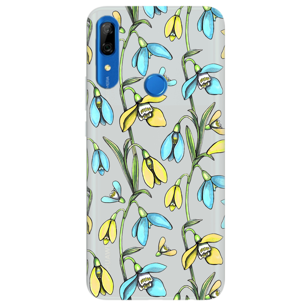 Чехол для Huawei P Smart Z полупрозрачный матовый soft touch Проліски - фото 1