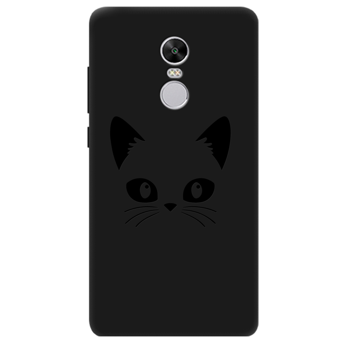 Чехол для Xiaomi Redmi Note 4X черный матовый soft touch Cat Black - фото 1