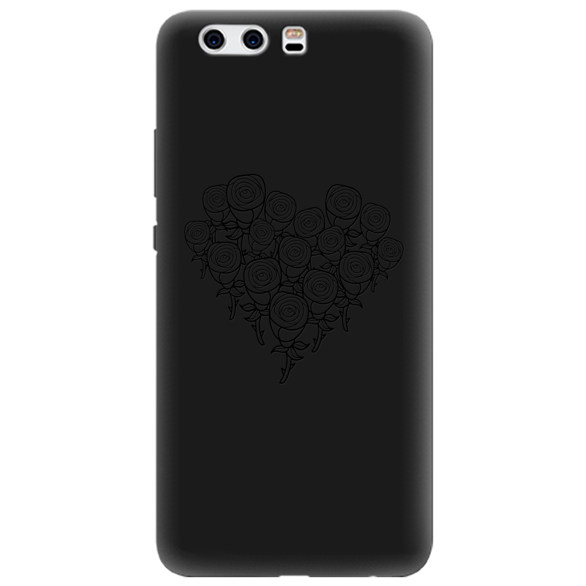 Чохол для Huawei P10 Plus чорний матовий soft touch Love - фото 1