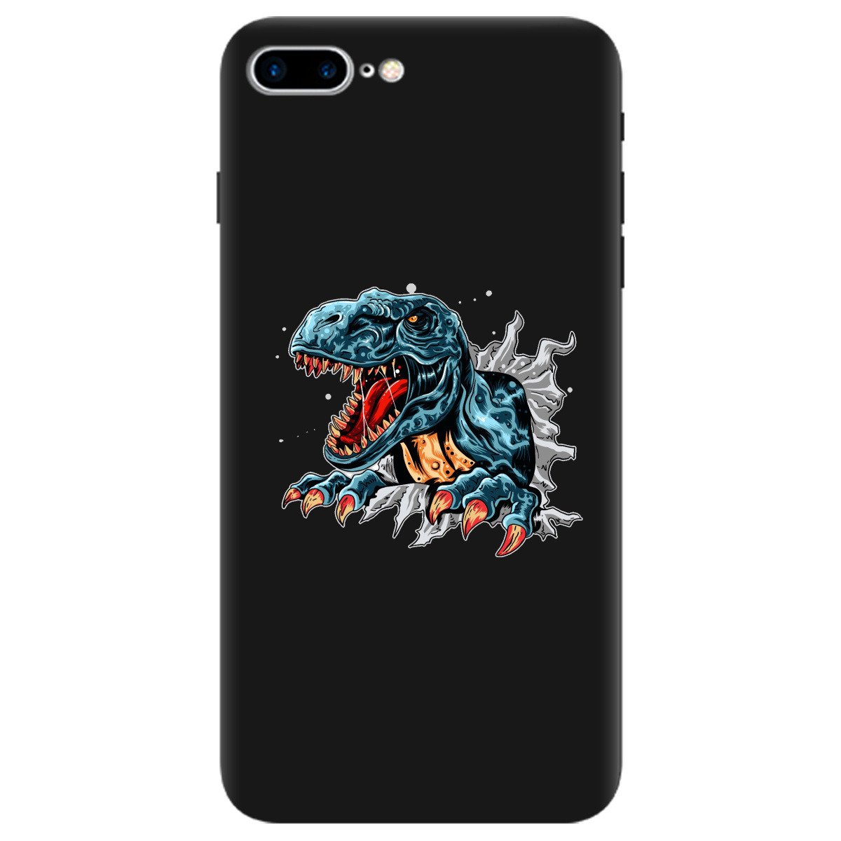 Чехол для Apple iPhone 8 Plus черный матовый soft touch Rex - фото 1