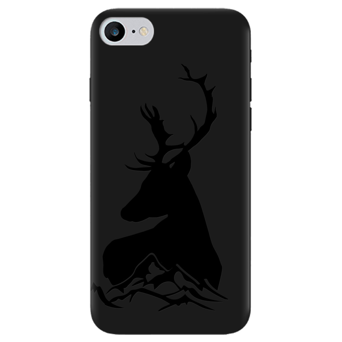 Чехол для Apple iPhone 8 черный матовый soft touch Moral - фото 1