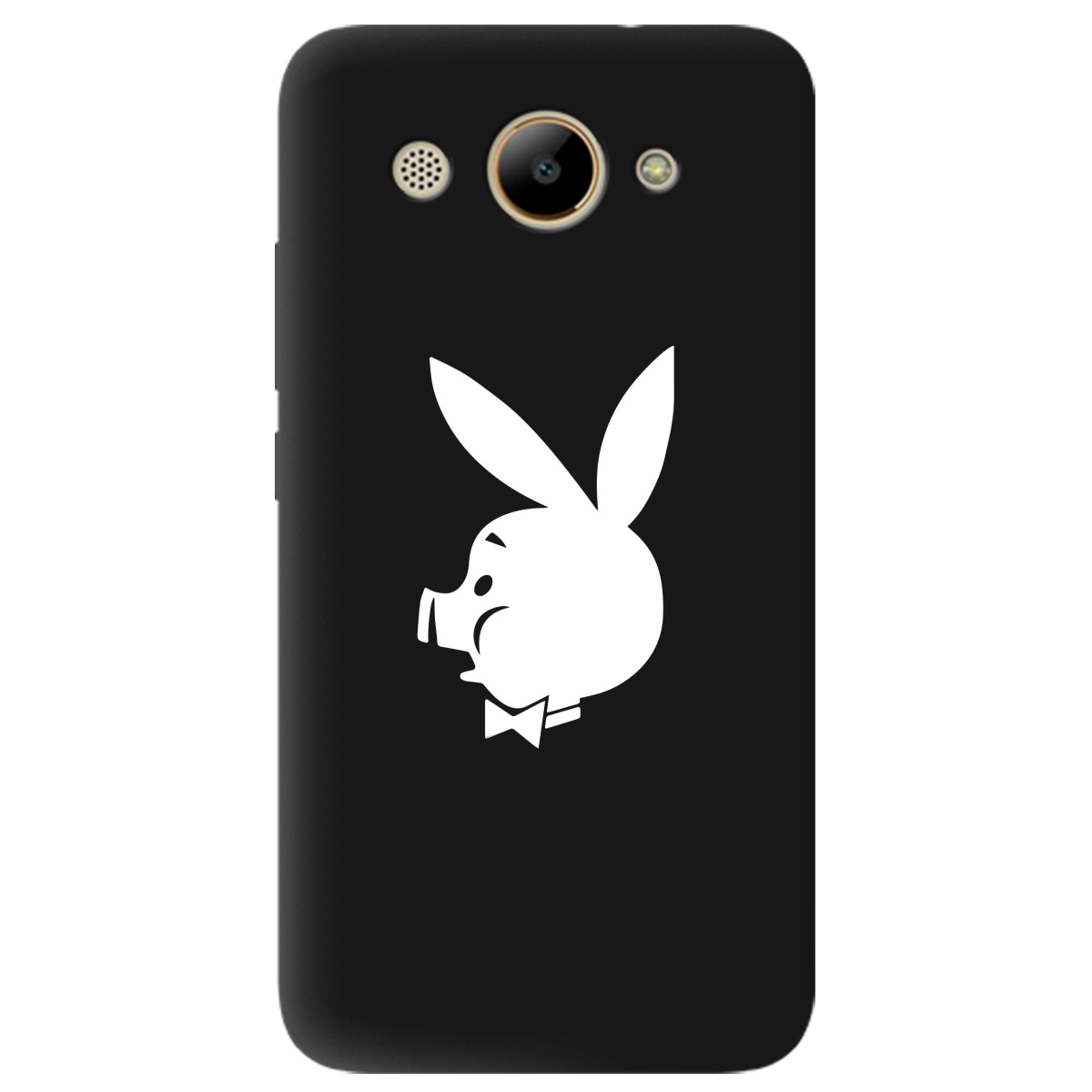 Чохол для Huawei Y3 2017 чорний матовий soft touch Piggy - фото 1