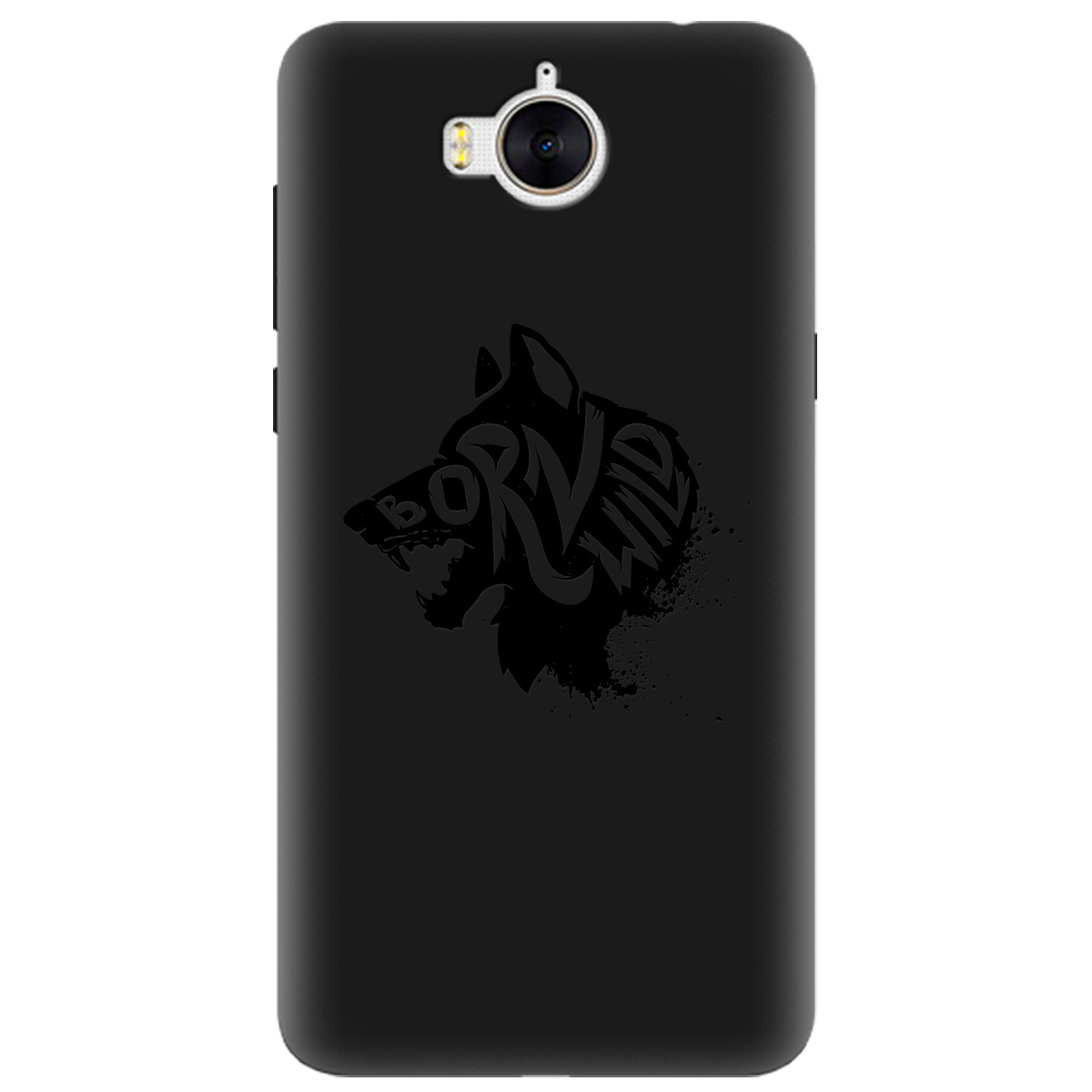 Чехол для Huawei Y5 2017 черный матовый soft touch Born Wild - фото 1