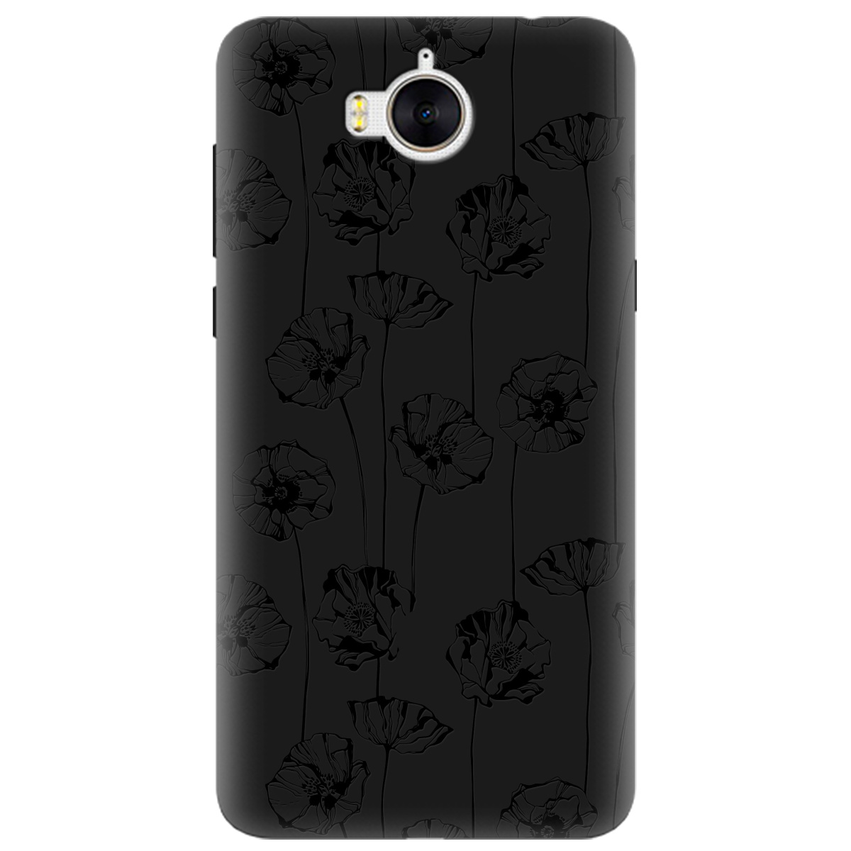 Чехол для Huawei Y5 2017 черный матовый soft touch Mallow - фото 1